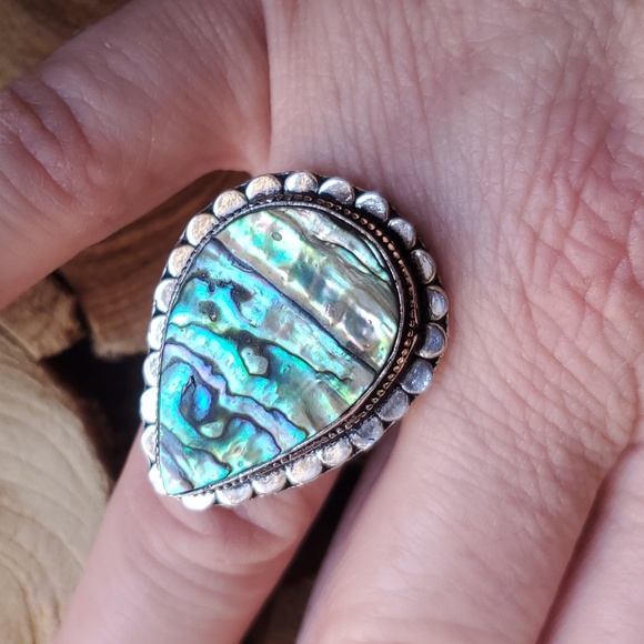 New Abalone Shell 925 Silver Ring. - Picture 10 of 13